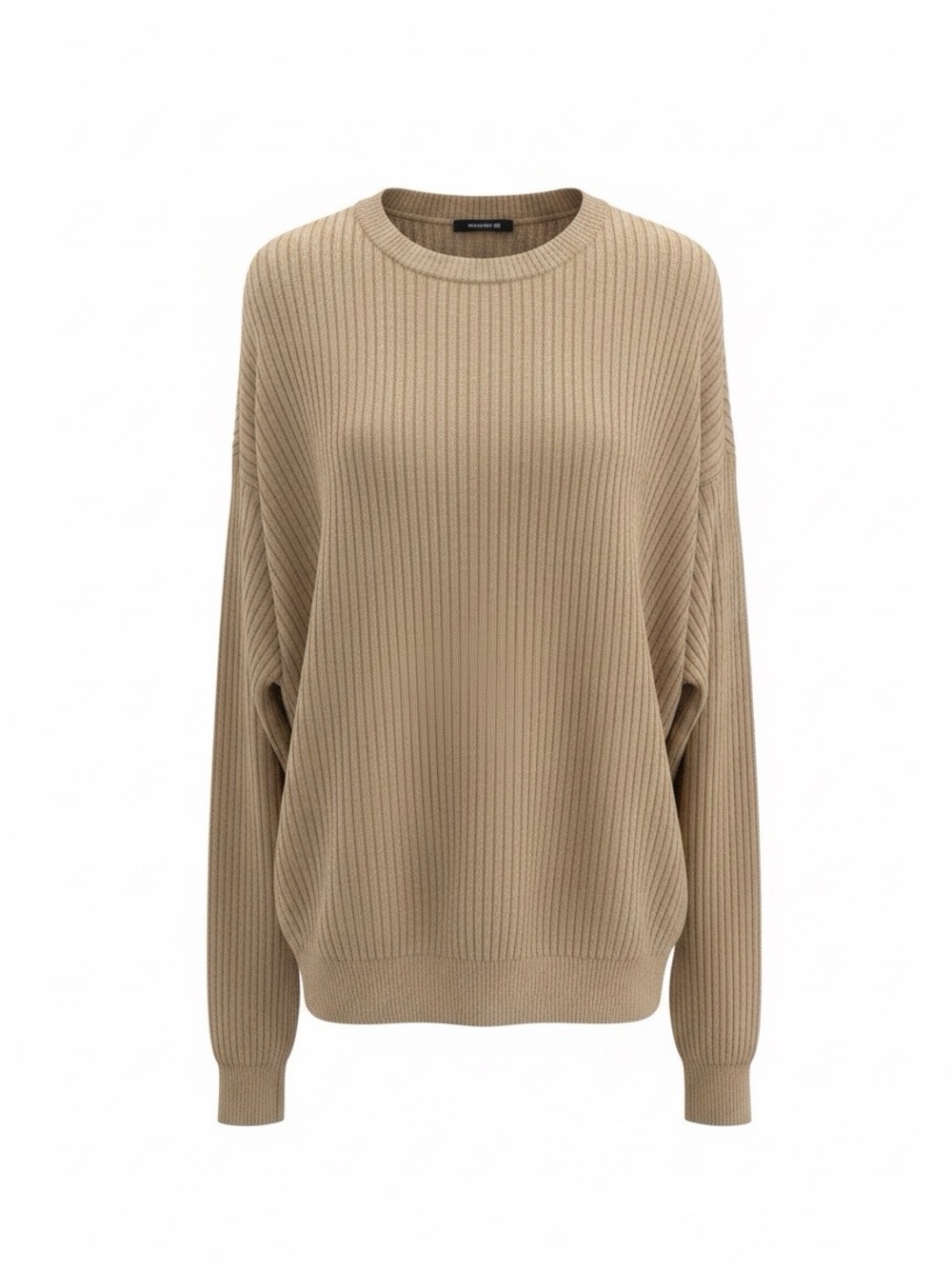 Hart Schaffner Marx Ribbed Crewneck Sweater - Beige